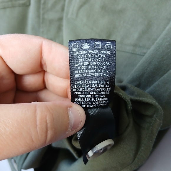 RW&CO Men Button Down Shirt Long Sleeves Kaki Green Size L - Picture 7 of 11